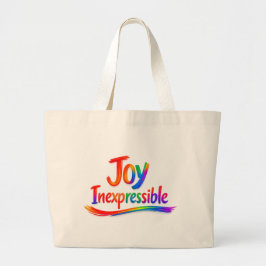 ONUITSPREEKBARE BLIJDschap - 1 Petrus 1:8 Grote Tote Bag