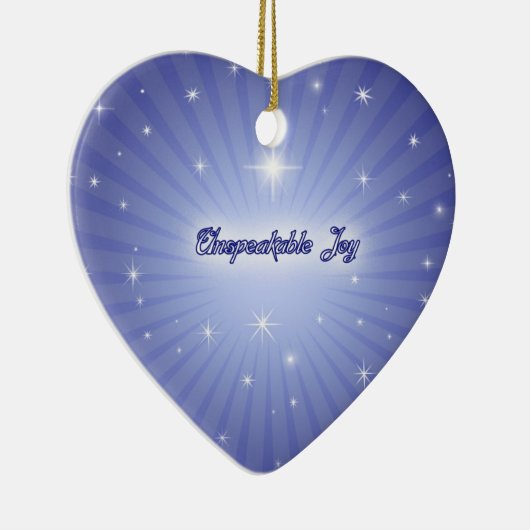 Onuitsprekelijke feestelijke vreugde keramisch ornament (Rechts)