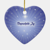 Onuitsprekelijke feestelijke vreugde keramisch ornament (Achterkant)