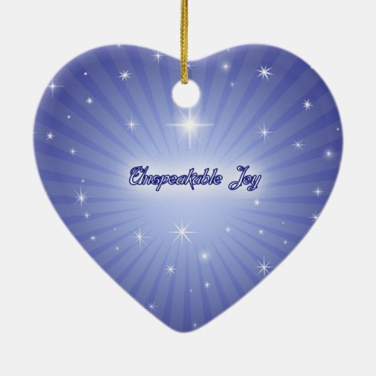 Onuitsprekelijke feestelijke vreugde keramisch ornament (Achterkant)