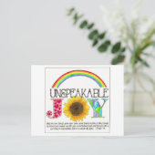 Onuitsprekelijke Joy Inspirerend Briefkaart (Staand voorkant)