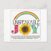 Onuitsprekelijke Joy Inspirerend Briefkaart (Voorkant)