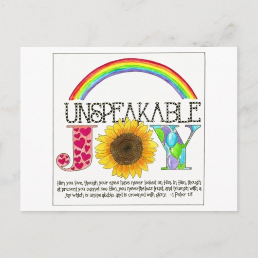 Onuitsprekelijke Joy Inspirerend Briefkaart (Voorkant)