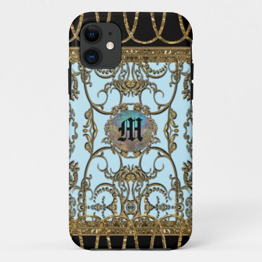 Onuitwisbare Delight Elegant VI Girly Monogram Case-Mate iPhone Case (Achterkant)