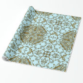 onuitwisbare girly frans glanzend cadeaupapier (Uitgerold)