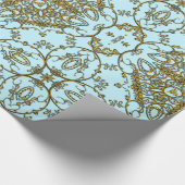 onuitwisbare girly frans glanzend cadeaupapier (Hoek)