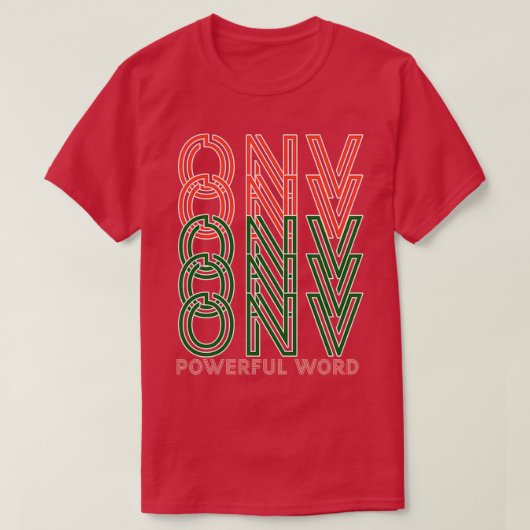 Onv het krachtige woord t-shirt (Design voorkant)