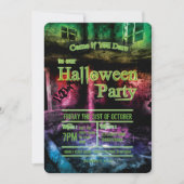 Onveilig om Halloween-feestuitnodiging te bezetten Kaart (Voorkant)