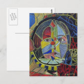 Onveilige Vanity Abstract Art Briefkaart (Voorkant / Achterkant)