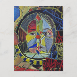 Onveilige Vanity Abstract Art Briefkaart