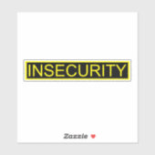 Onveiligheid grappige gele beveiliger sticker (Vel)