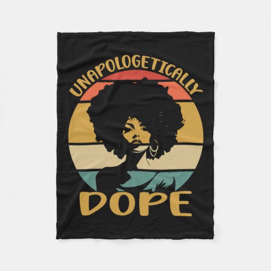 Onverbloemd Black History Month Afro-Amerikaans Fleece Deken (Voorkant)