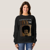 Onverbloemd HBCU Diva ish Historisch Zwart Co Trui (Voorkant volledig)