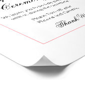 Onverbonden Ceremonie Roze Witte Bloemstuk Bord Poster (Hoek)