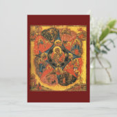 Onverbrande Struik icoon van de Moeder Gods gebeds Bedankkaart (Staand voorkant)