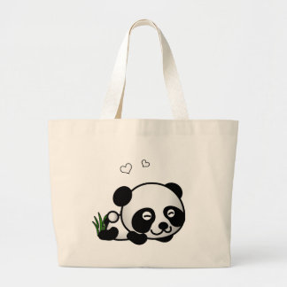 Onverdacht Panda Grote Tote Bag