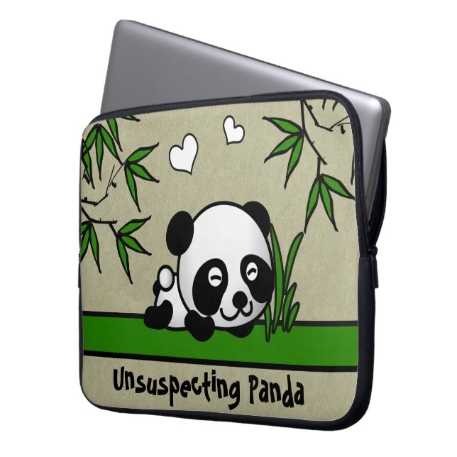 Onverdacht Panda Laptop Sleeve (Voorkant Links)