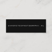 Onverdiende fotografie mini visitekaartje (Achterkant)