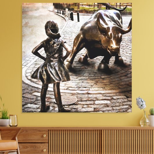 Onverdiende meisjes worden geconfronteerd met een  canvas afdruk (Insitu (Woonkamer))