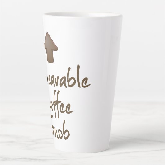 Onverdraagbaar koffie-snob latte mok (Voorkant)