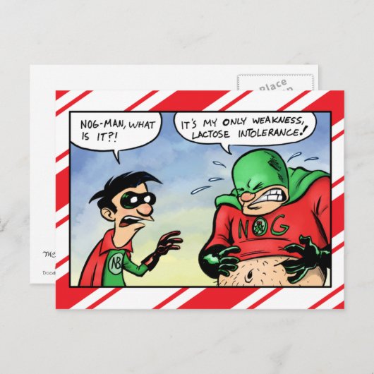 Onverdraagzame Kerstmis van de Lactose van het Man Feestdagenkaart (Voorkant / Achterkant)