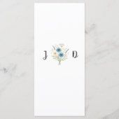 Onvergankelijke Wilde Bloemen Bruiloftsmenu Menu (Achterkant)