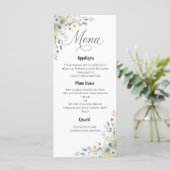 Onvergankelijke Wilde Bloemen Bruiloftsmenu Menu (Staand voorkant)