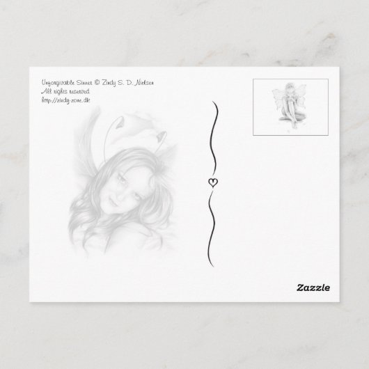 Onvergeeflijk Sinner Vampire Briefkaart (Achterkant)