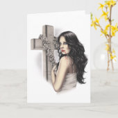 Onvergeeflijk Sinner Vampire Wenskaart Kaart (Gele Bloem)