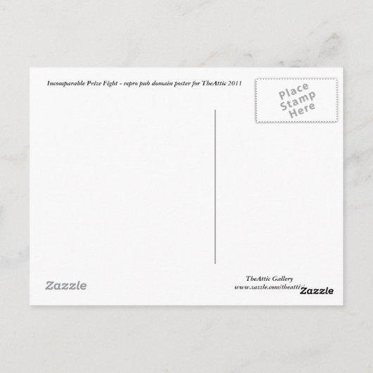 Onvergelijkbare strijd tegen de prijs briefkaart (Achterkant)