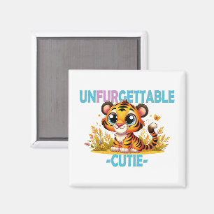 Onvergetelijke Cutie leuke woordspeling. Baby Tige Magneet