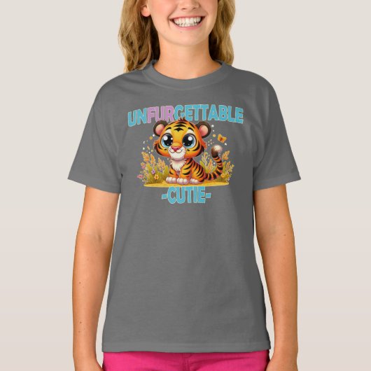 Onvergetelijke Cutie leuke woordspeling. Baby Tige T-shirt (Voorkant)