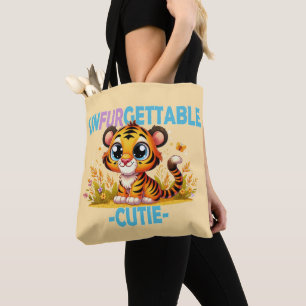 Onvergetelijke Cutie leuke woordspeling. Baby Tige Tote Bag