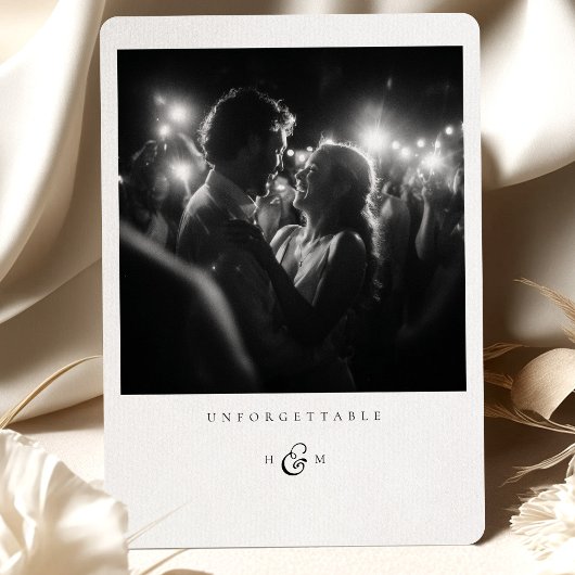 "Onvergetelijke" Foto Dank u kaart