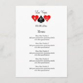 Onvergetelijke huwelijksreceptie Las Vegas Menu (Voorkant)