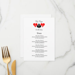 Onvergetelijke huwelijksreceptie Las Vegas Menu