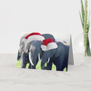 Onvergetelijke Olifant Kerstmis Feestdagen Kaart