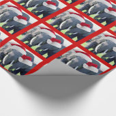 Onvergetelijke olifanten Draag kerstmis met kerstm Cadeaupapier (Hoek)
