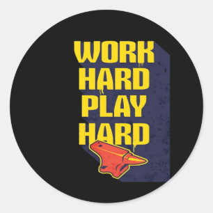 Onvergetelijke quote Hard werken betaalt zich uit  Ronde Sticker