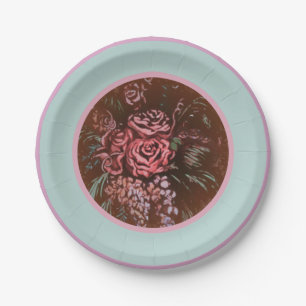 Onvergetelijke Rozen Papieren Bordje