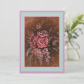 Onvergetelijke Rozen Uitnodiging (Staand voorkant)