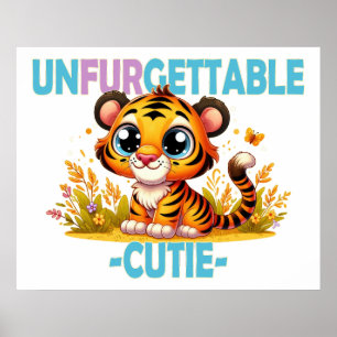 Onvergetelijke schat leuk woordspeling. Baby Tijge Poster
