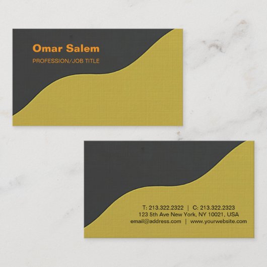 "Onvergetelijke visitekaartjes met een uniek desig (Voorkant / Achterkant)