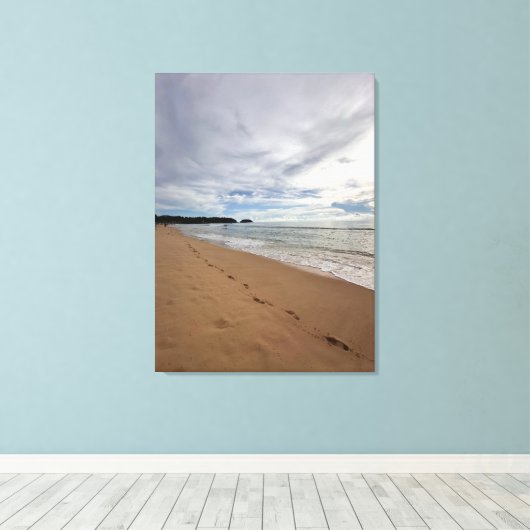 Onvergetelijke voetafdrukken fotografie canvas afdruk (Insitu (Houten vloer))