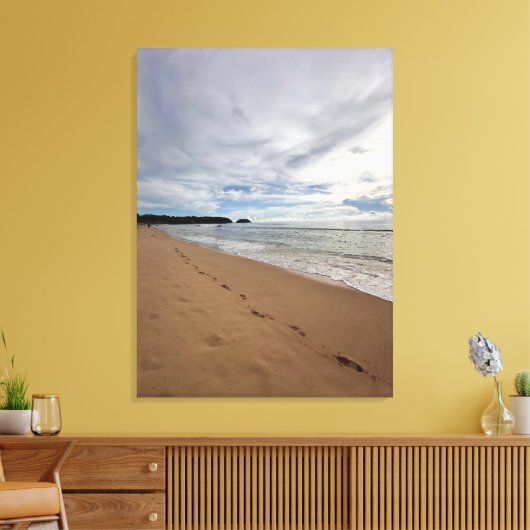 Onvergetelijke voetafdrukken fotografie canvas afdruk (Insitu (Woonkamer))