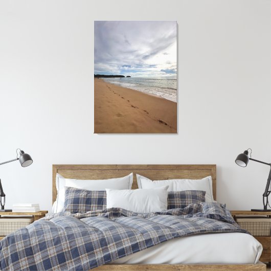 Onvergetelijke voetafdrukken fotografie canvas afdruk (Insitu (Slaapkamer))