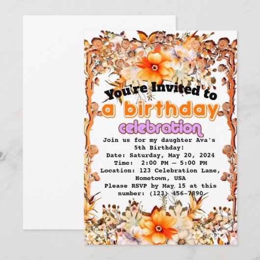 Onvergetelijke vreugde: verjaardagskaarten voor ki kaart (Voorkant / Achterkant)