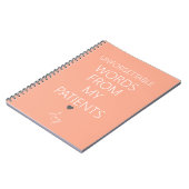 Onvergetelijke woorden van mijn patiënten notitieboek (Linkerzijde)