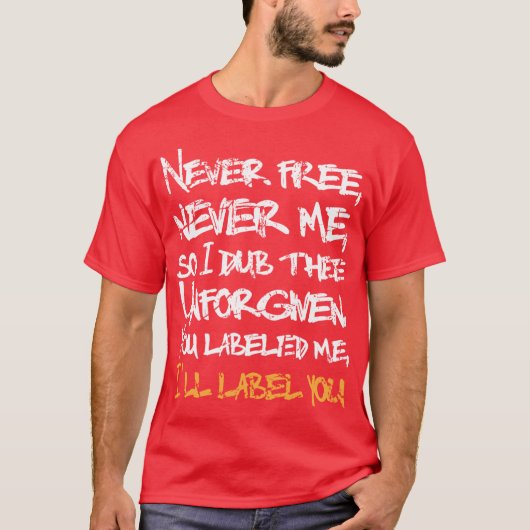 Onvergeven jongen t-shirt (Voorkant)