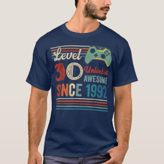Onvergrendeld niveau 30-jarige 30-jarige videogame t-shirt